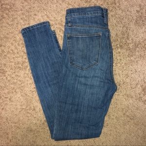 Gap skinny super high rise medium wash jeans
